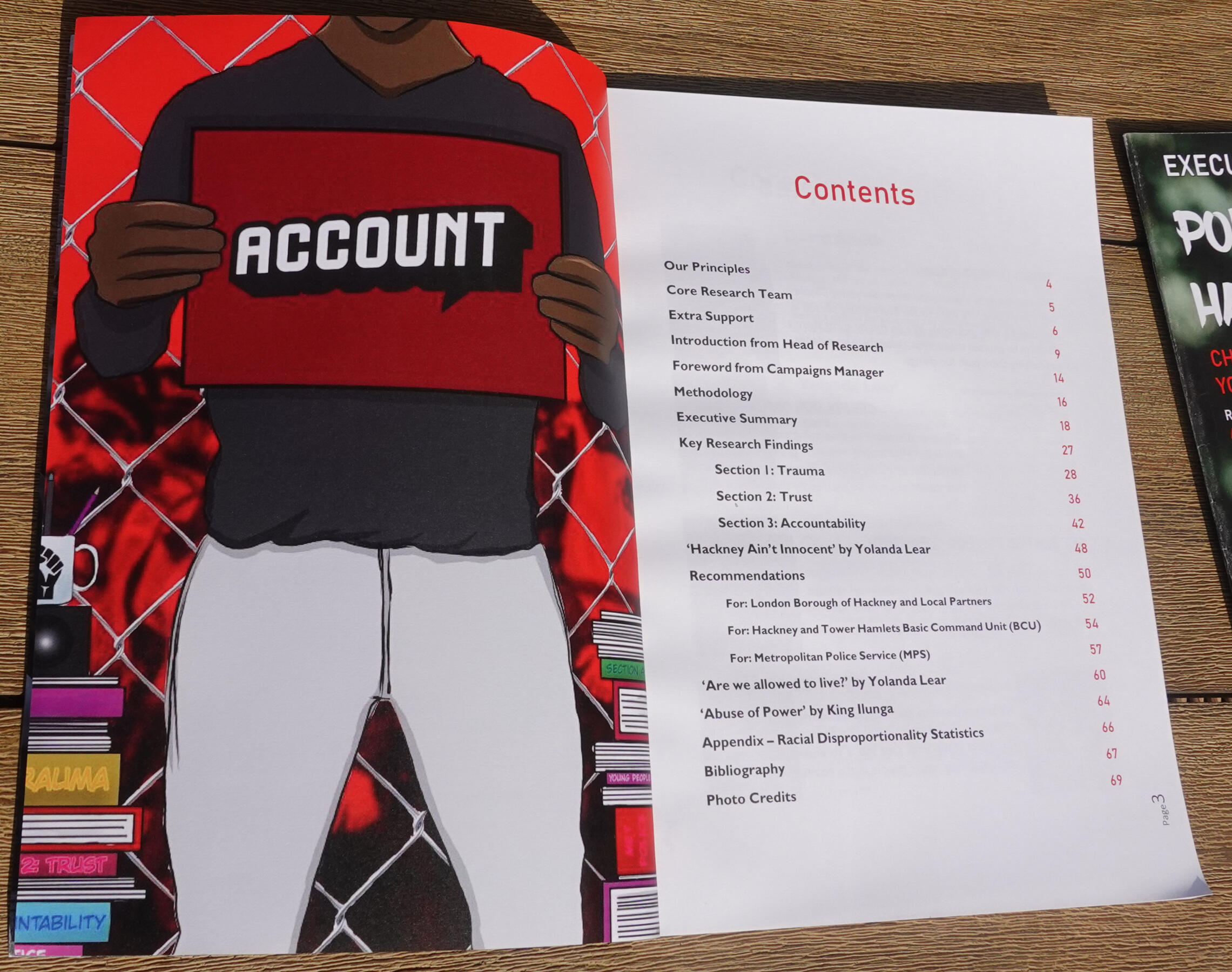 'Recommendations' - Art by Infinity Agbetu, published in ACCOUNT - Report.