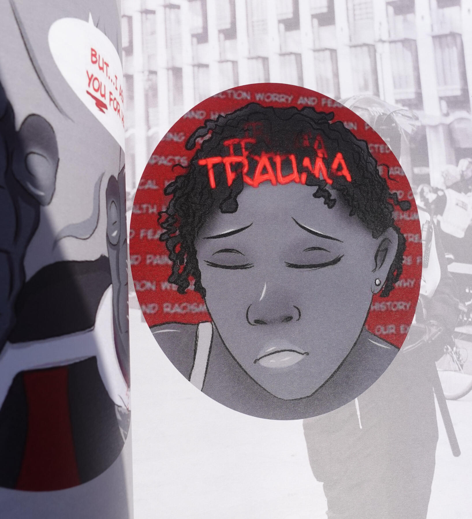 'Trauma' - Art by Infinity Agbetu, published in ACCOUNT - Report.