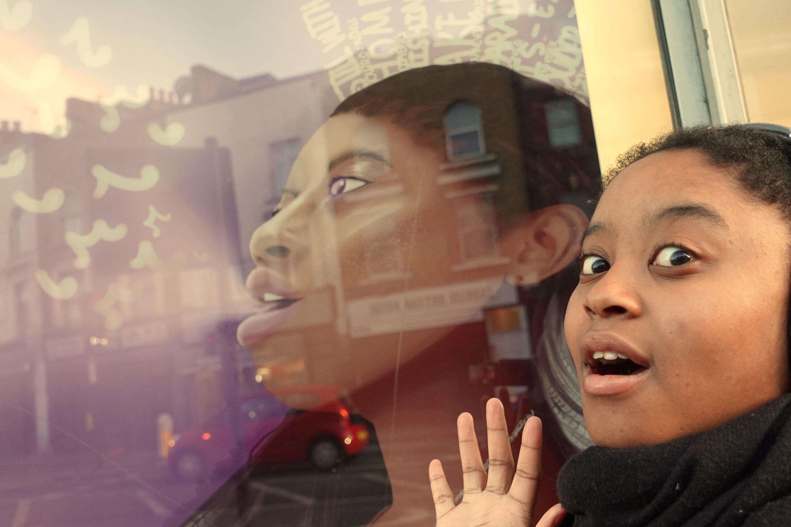 'Music is like breathing' - Art by Infinity Agbetu, published as a window decal.