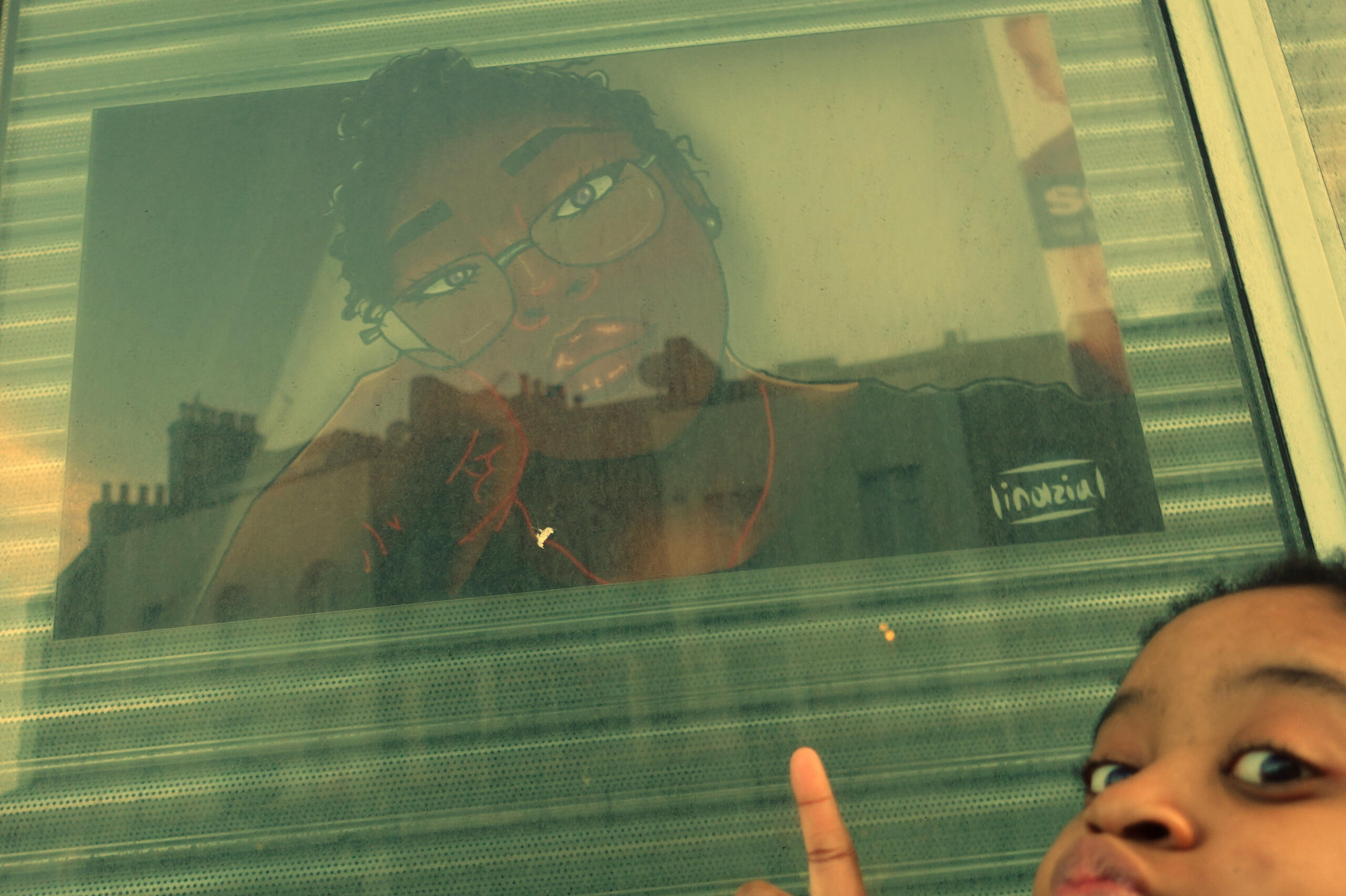 'Kemi' - Art by Infinity Agbetu, published as a window decal.