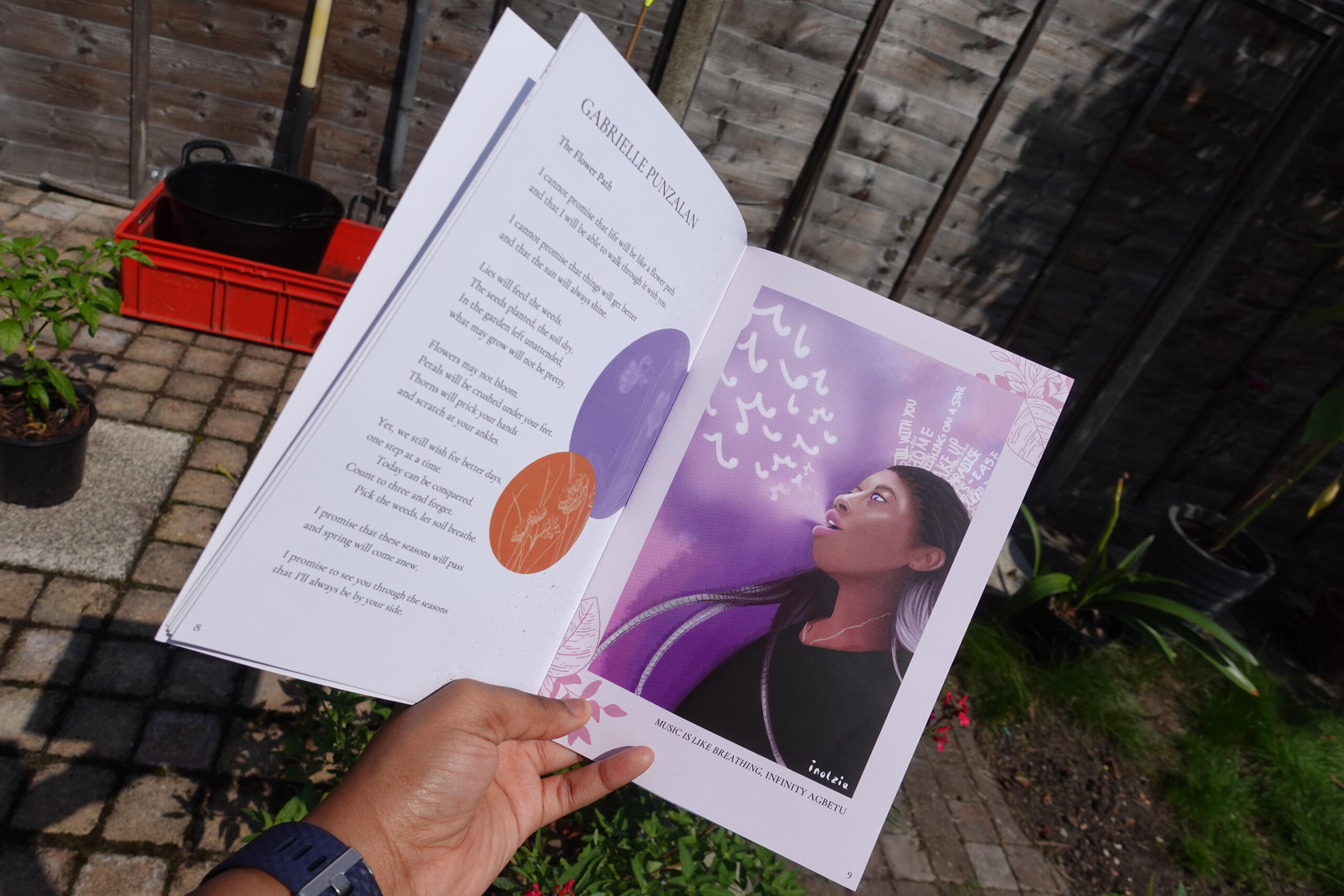 'Music is like breathing' - Art by Infinity Agbetu, published in Dream Glow Magazine - Spring 2021 Issue.